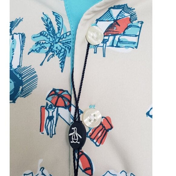 Mens Penguin golf shirt beach vibes size small BNWT - Picture 10 of 12